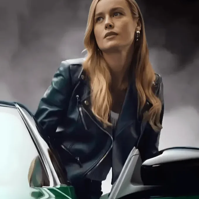 Fast X 2023 Brie Larson Black Leather Jacket