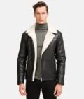 Moto Style Real Shearling Leather Jacket