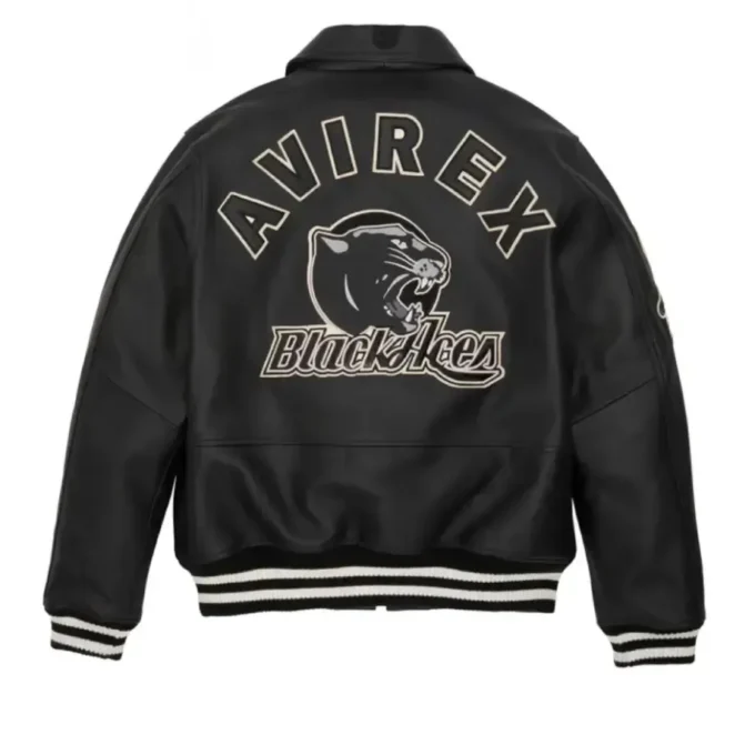 Avirex Tuskegee Black Aces Leather Jacket Black