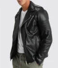 Brave Black Shearling Leather Jacket