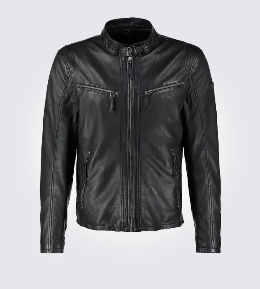 Chester Quilted Black Leather Jacket