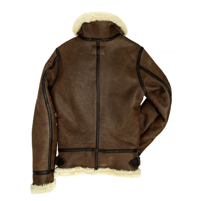 Womens Genuine Sheepskin B-3 Bomber Jacket