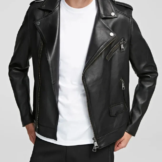 Andrew Moto Black Leather Jacket