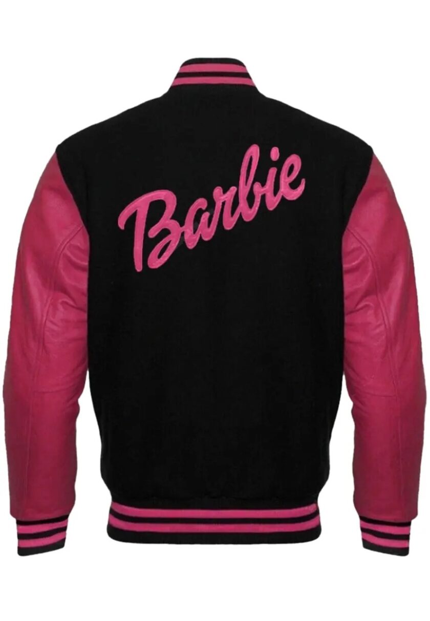 barbie pink varsity jacket