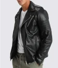 Brave Black Shearling Leather Jacket