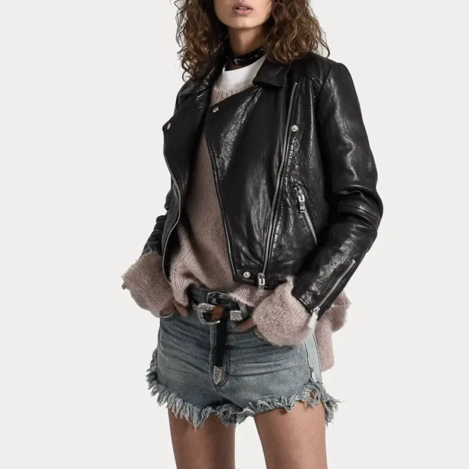 Superior Textured Leather Jacket