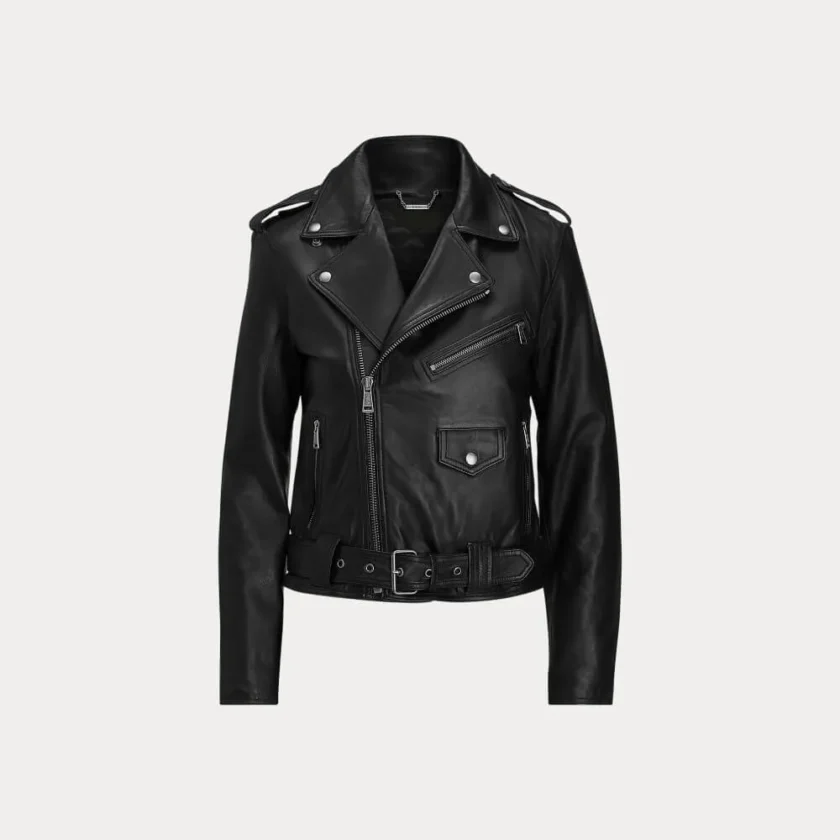 Women’s Lambskin Moto Leather Jacket