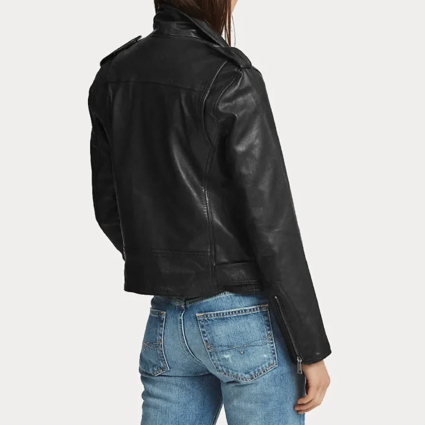 Women’s Lambskin Moto Leather Jacket