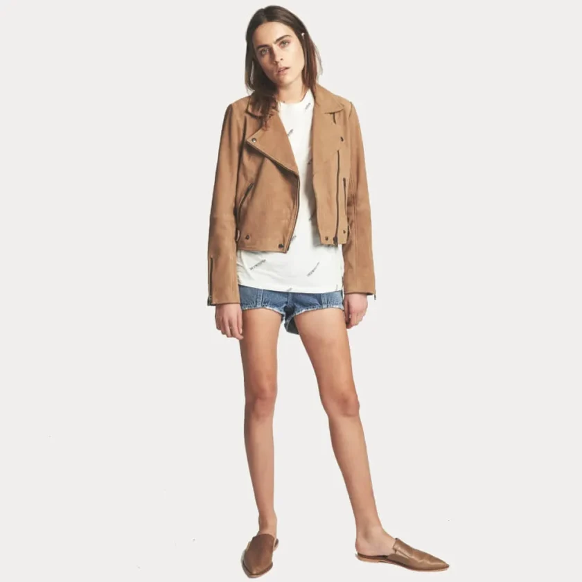 Women’s Peaches Suede Biker Style Jacket