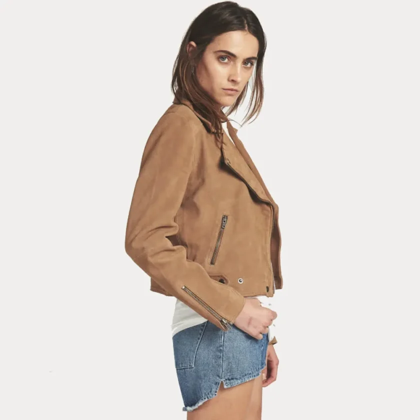 Women’s Peaches Suede Biker Style Jacket