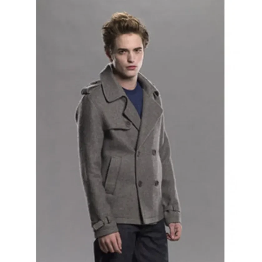 Men’s Mid-Length Dark Grey Wool Coat
