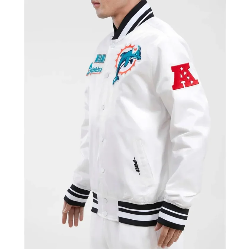 Miami Dolphins Retro Classic Rib Jacket - Image 3