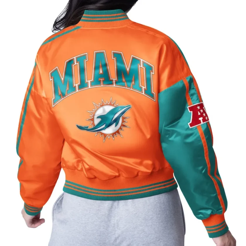 Miami Dolphins Zone Blitz Aqua/Orange Jacket - Image 2