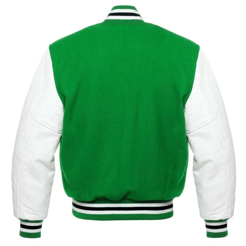 Philadelphia Eagles Vintage Varsity Green and White Jacket - Image 2