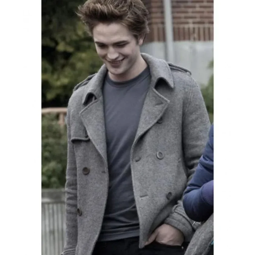 Men’s Mid-Length Dark Grey Wool Coat - Image 2